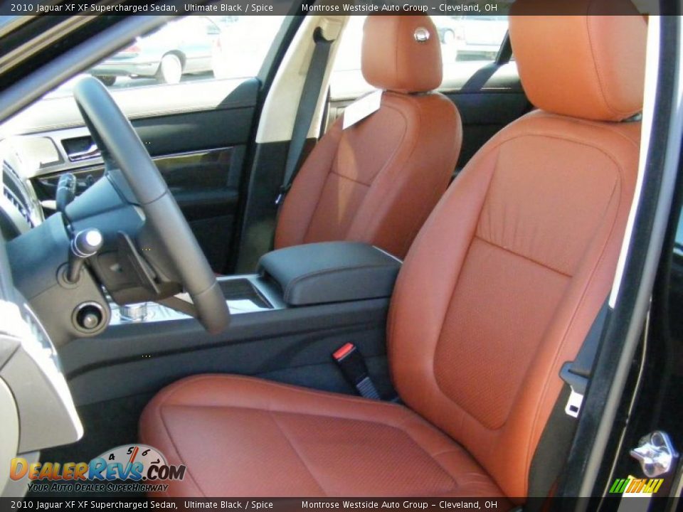 2010 Jaguar XF XF Supercharged Sedan Ultimate Black / Spice Photo #9