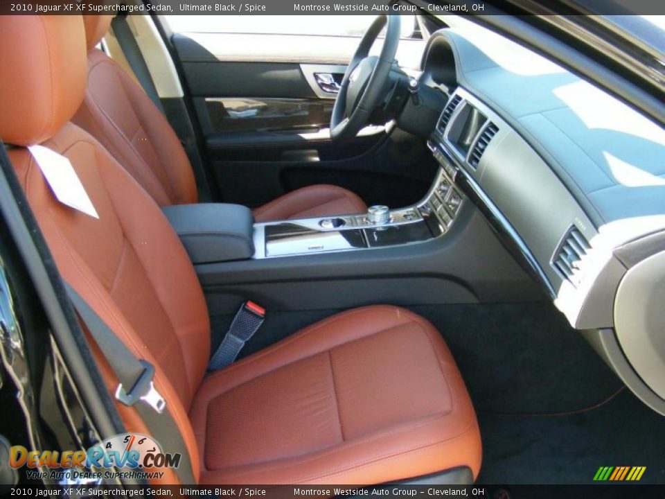 2010 Jaguar XF XF Supercharged Sedan Ultimate Black / Spice Photo #13
