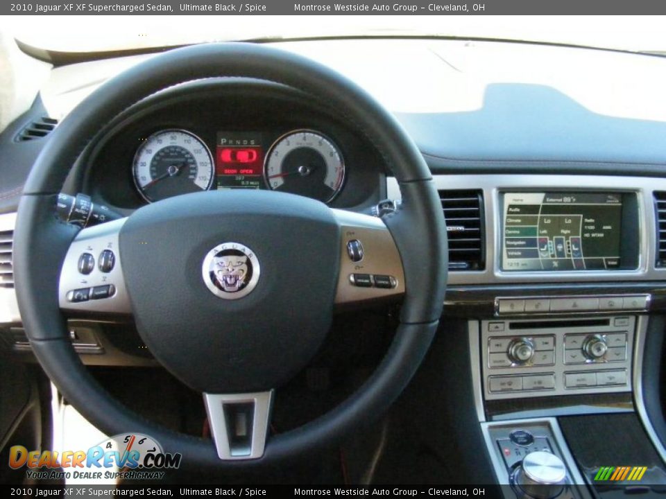 2010 Jaguar XF XF Supercharged Sedan Ultimate Black / Spice Photo #15