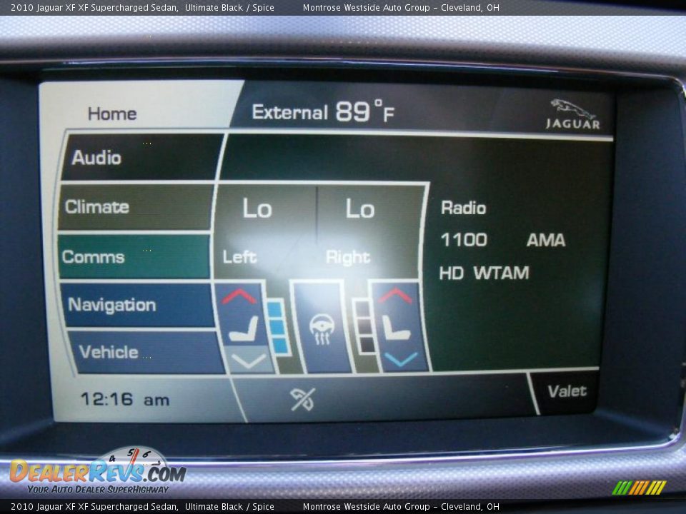 2010 Jaguar XF XF Supercharged Sedan Ultimate Black / Spice Photo #19