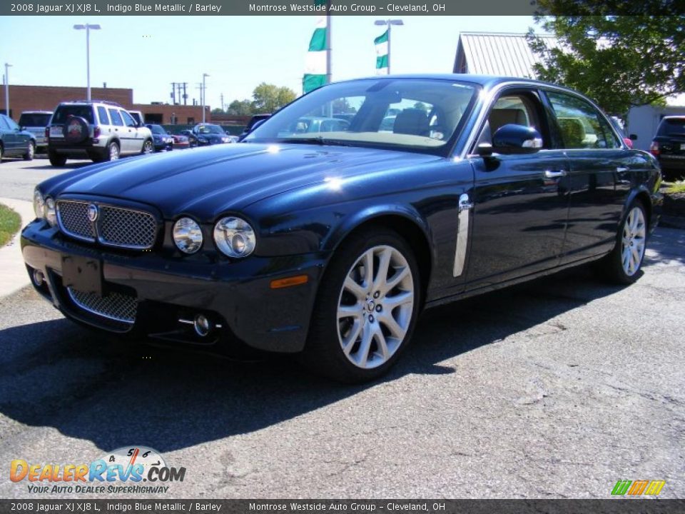2008 Jaguar XJ XJ8 L Indigo Blue Metallic / Barley Photo #1