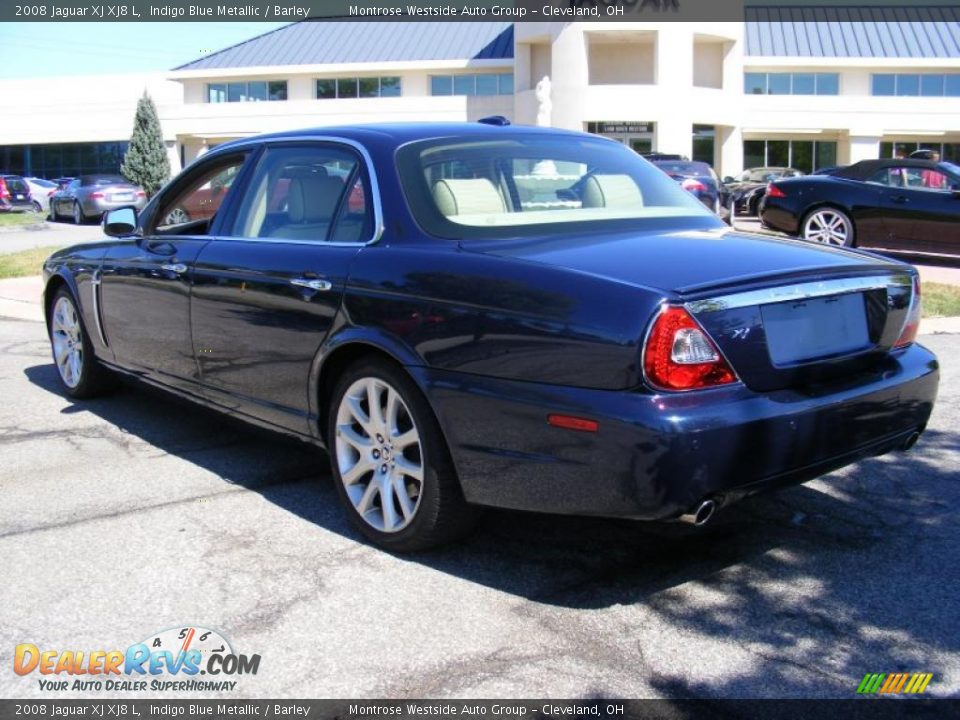 2008 Jaguar XJ XJ8 L Indigo Blue Metallic / Barley Photo #3