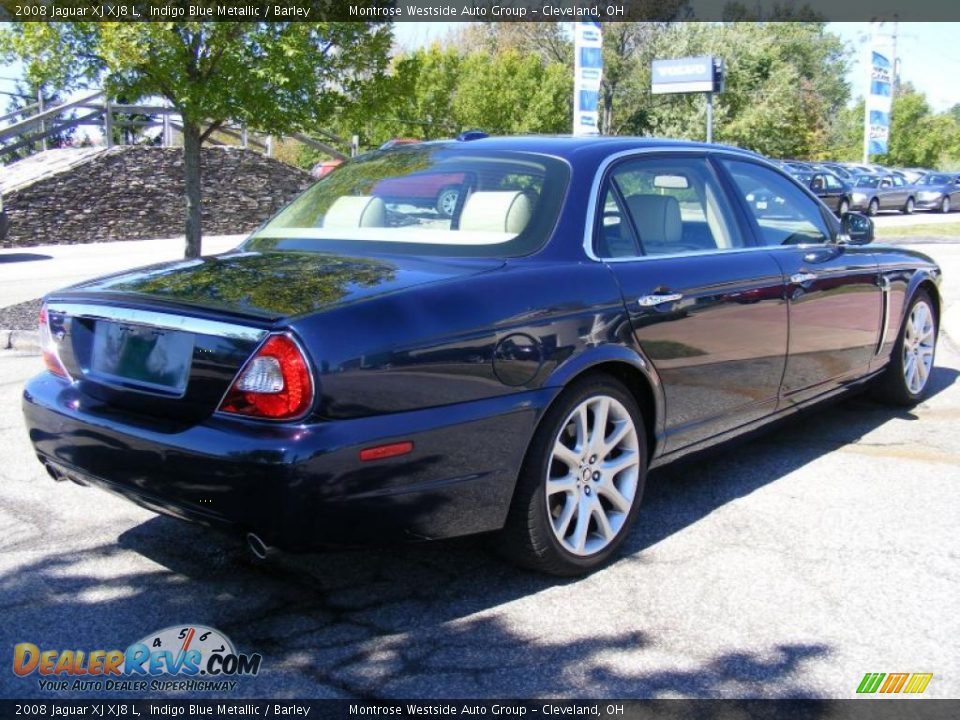 2008 Jaguar XJ XJ8 L Indigo Blue Metallic / Barley Photo #5