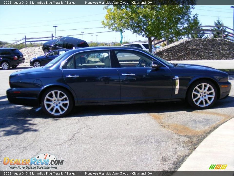 2008 Jaguar XJ XJ8 L Indigo Blue Metallic / Barley Photo #6