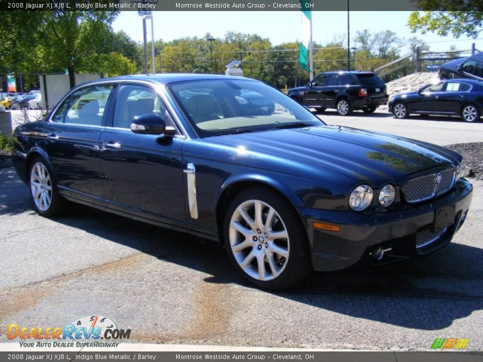 2008 Jaguar XJ XJ8 L Indigo Blue Metallic / Barley Photo #7