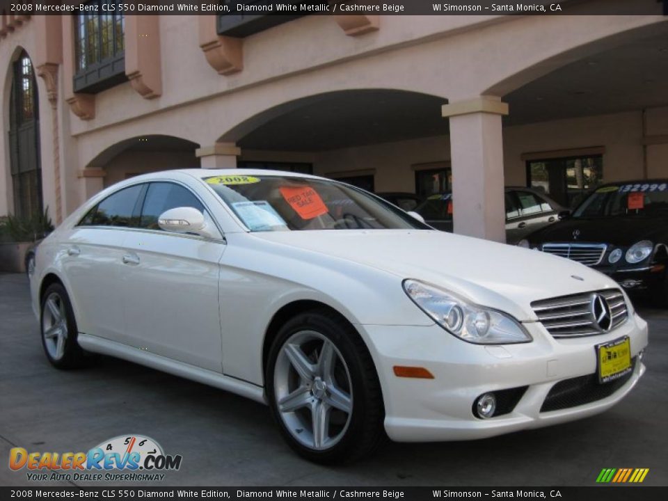 2008 Mercedes-Benz CLS 550 Diamond White Edition Diamond White Metallic / Cashmere Beige Photo #1