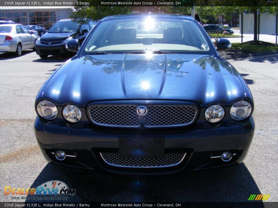 2008 Jaguar XJ XJ8 L Indigo Blue Metallic / Barley Photo #8