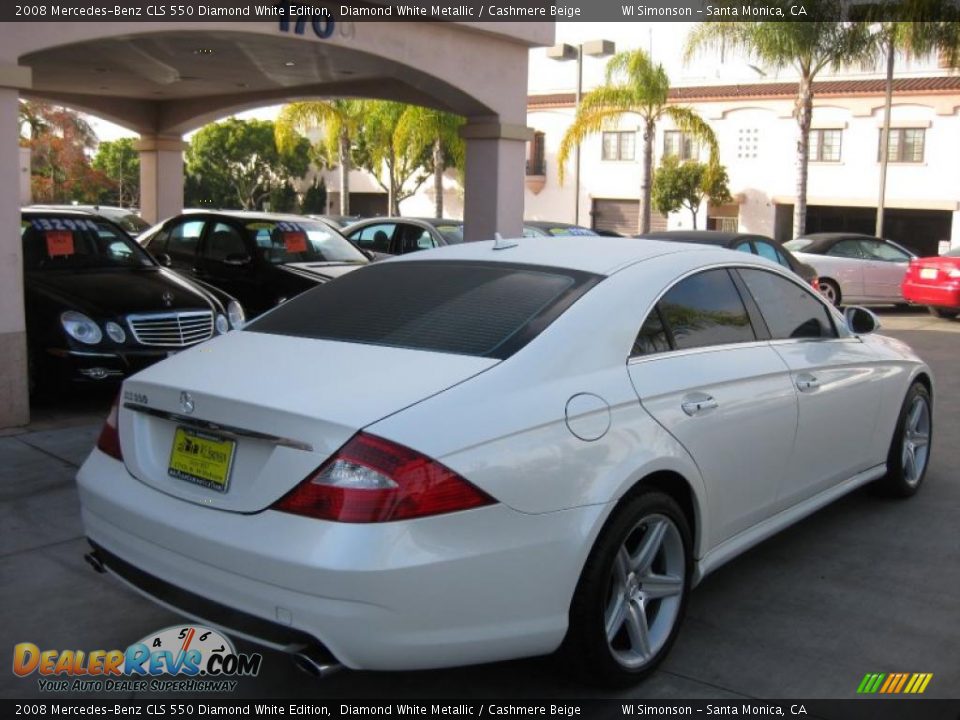 2008 Mercedes-Benz CLS 550 Diamond White Edition Diamond White Metallic / Cashmere Beige Photo #2