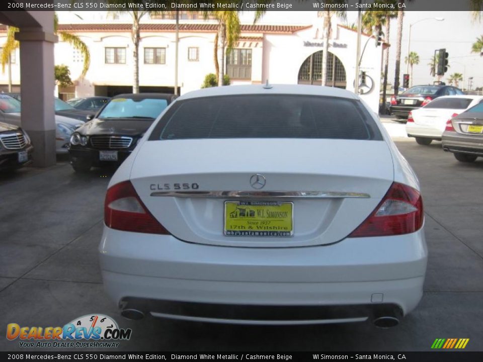 2008 Mercedes-Benz CLS 550 Diamond White Edition Diamond White Metallic / Cashmere Beige Photo #3