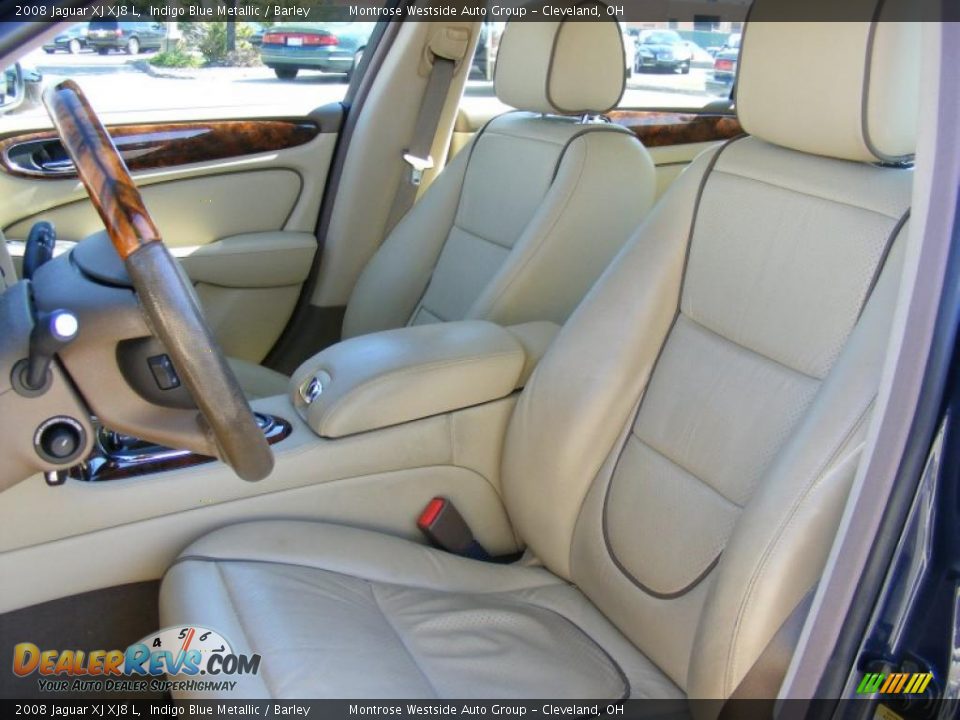 2008 Jaguar XJ XJ8 L Indigo Blue Metallic / Barley Photo #9