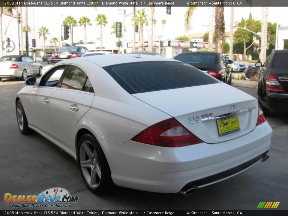 2008 Mercedes-Benz CLS 550 Diamond White Edition Diamond White Metallic / Cashmere Beige Photo #4