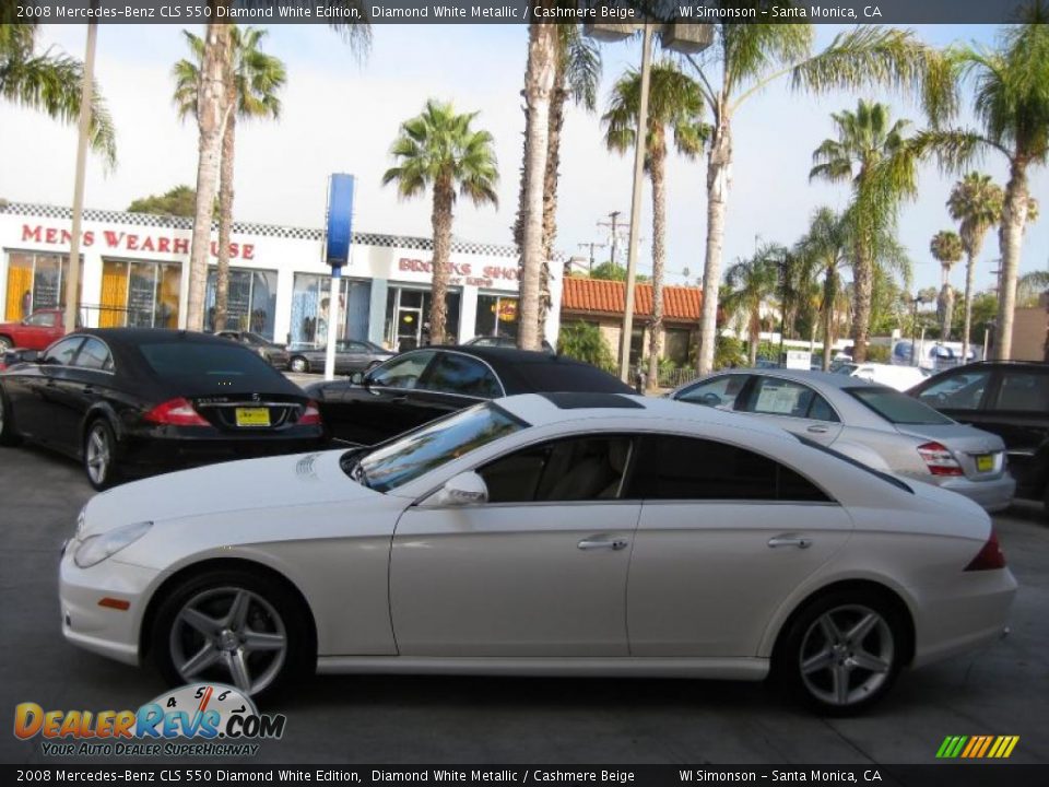 2008 Mercedes-Benz CLS 550 Diamond White Edition Diamond White Metallic / Cashmere Beige Photo #5