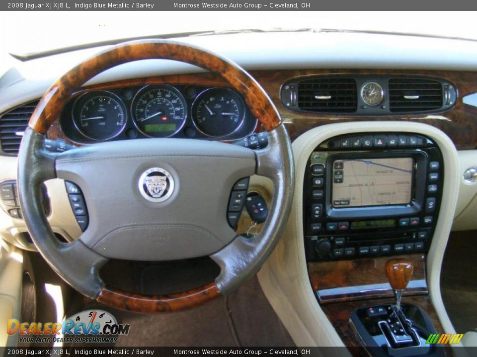 2008 Jaguar XJ XJ8 L Indigo Blue Metallic / Barley Photo #15