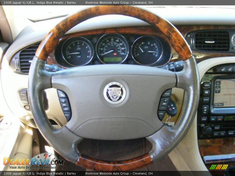2008 Jaguar XJ XJ8 L Indigo Blue Metallic / Barley Photo #16