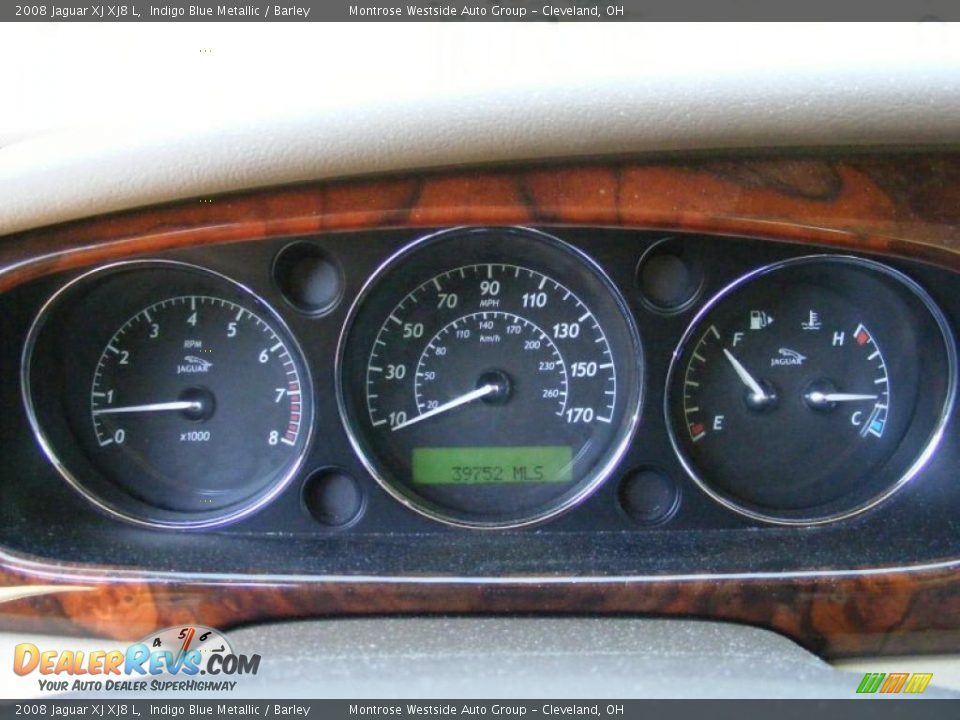 2008 Jaguar XJ XJ8 L Indigo Blue Metallic / Barley Photo #17