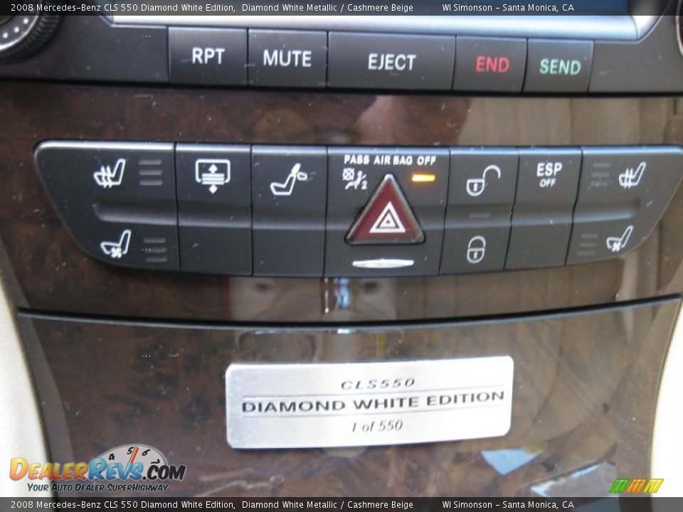 2008 Mercedes-Benz CLS 550 Diamond White Edition Diamond White Metallic / Cashmere Beige Photo #13
