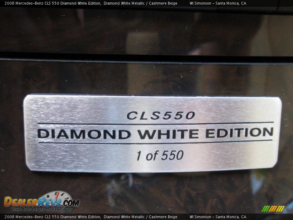 2008 Mercedes-Benz CLS 550 Diamond White Edition Diamond White Metallic / Cashmere Beige Photo #14