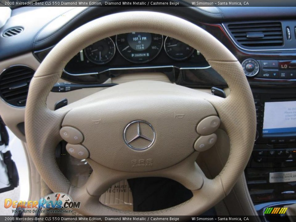 2008 Mercedes-Benz CLS 550 Diamond White Edition Diamond White Metallic / Cashmere Beige Photo #17