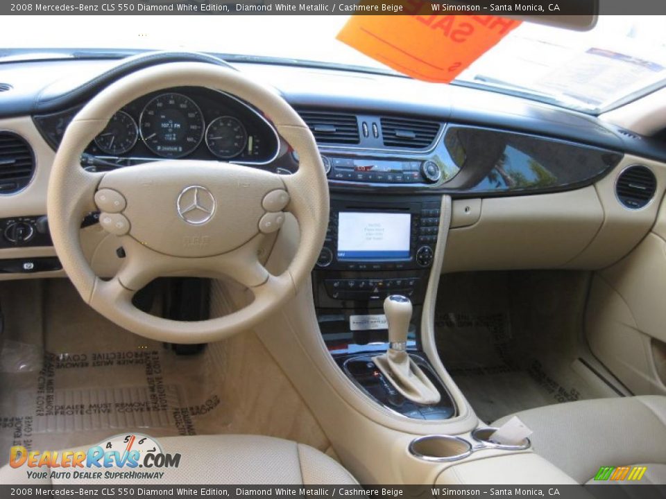 2008 Mercedes-Benz CLS 550 Diamond White Edition Diamond White Metallic / Cashmere Beige Photo #21