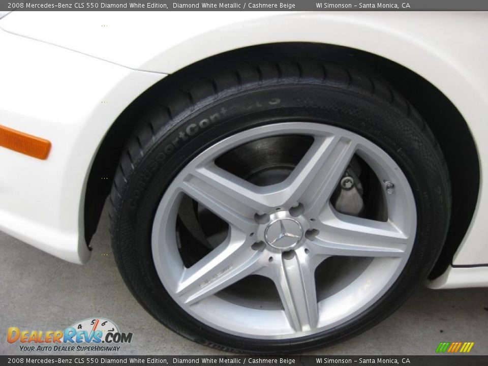 2008 Mercedes-Benz CLS 550 Diamond White Edition Diamond White Metallic / Cashmere Beige Photo #22
