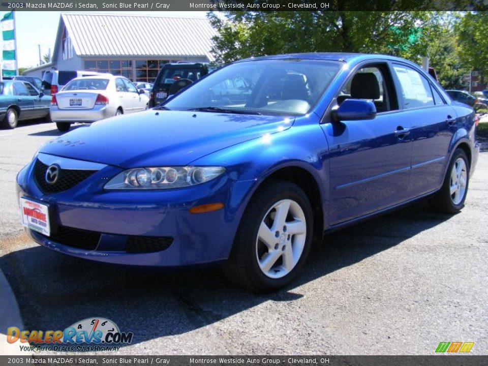 2003 Mazda MAZDA6 i Sedan Sonic Blue Pearl / Gray Photo #1
