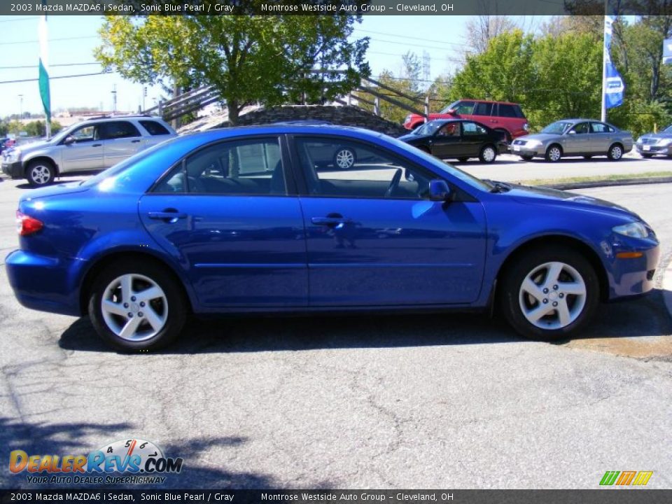 2003 Mazda MAZDA6 i Sedan Sonic Blue Pearl / Gray Photo #6