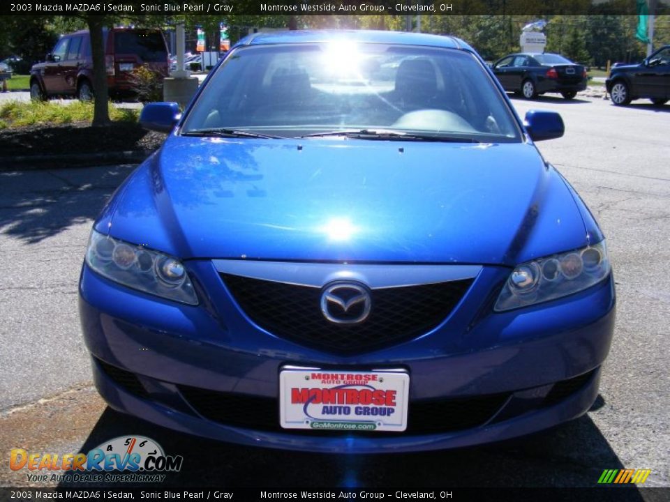 2003 Mazda MAZDA6 i Sedan Sonic Blue Pearl / Gray Photo #8