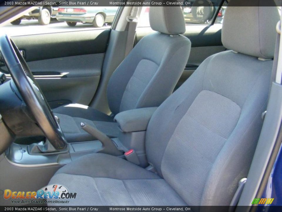 2003 Mazda MAZDA6 i Sedan Sonic Blue Pearl / Gray Photo #9