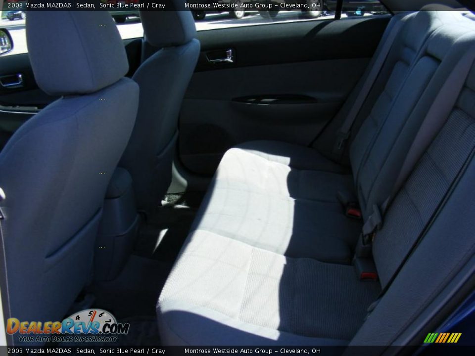 2003 Mazda MAZDA6 i Sedan Sonic Blue Pearl / Gray Photo #11