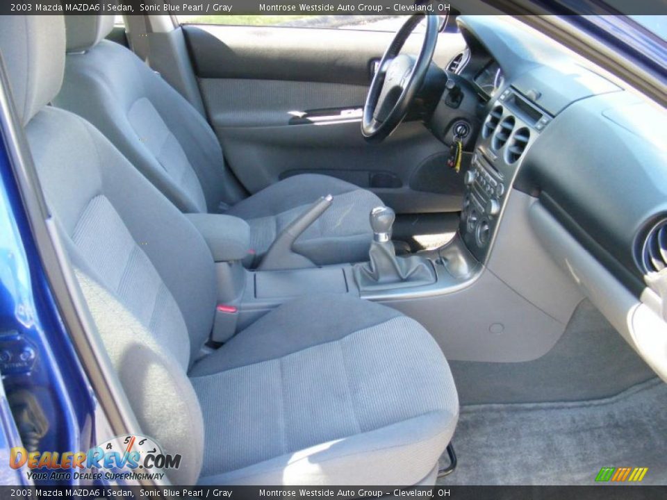 2003 Mazda MAZDA6 i Sedan Sonic Blue Pearl / Gray Photo #13