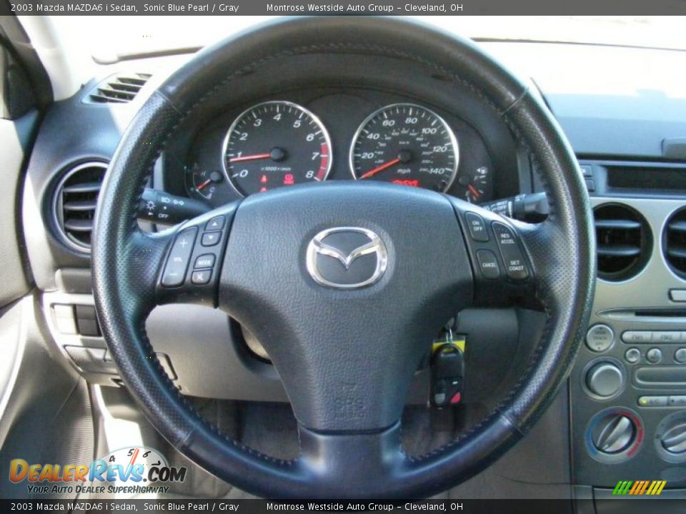 2003 Mazda MAZDA6 i Sedan Sonic Blue Pearl / Gray Photo #16
