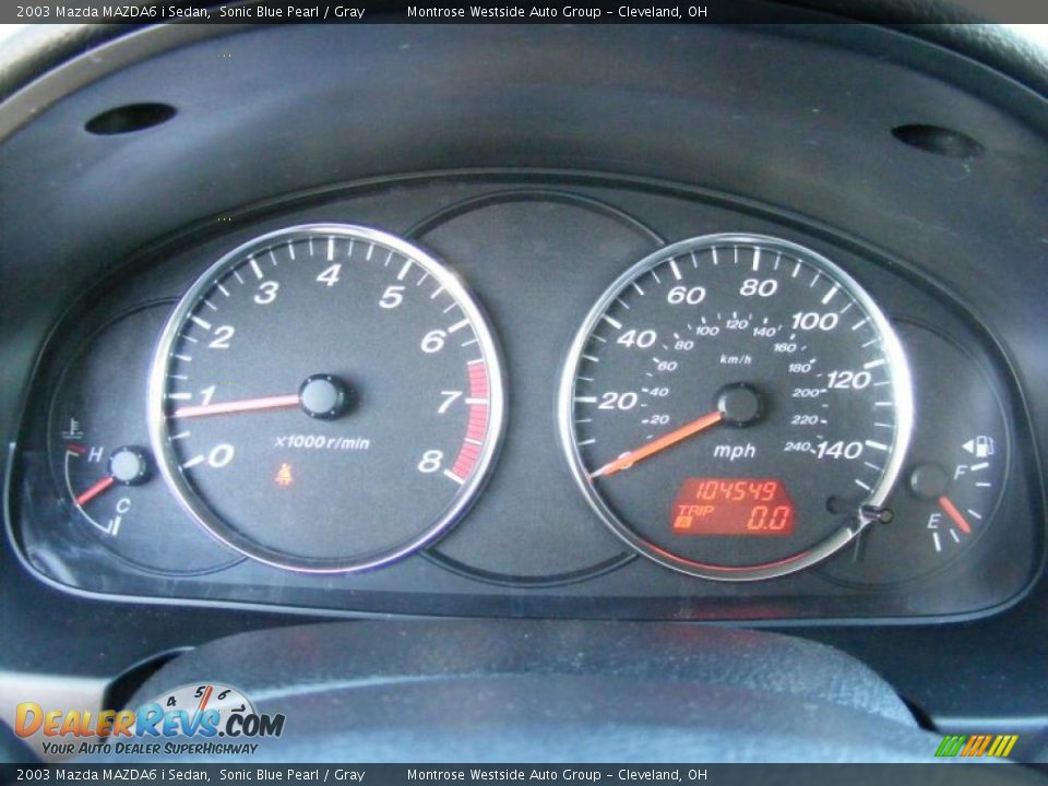 2003 Mazda MAZDA6 i Sedan Sonic Blue Pearl / Gray Photo #17