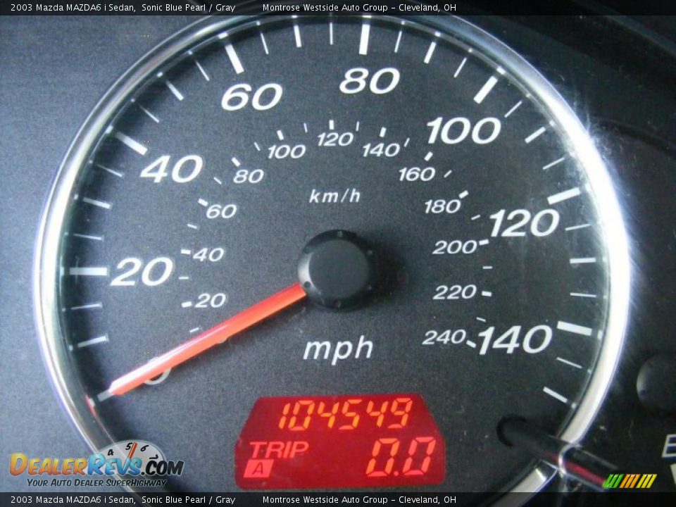 2003 Mazda MAZDA6 i Sedan Sonic Blue Pearl / Gray Photo #18