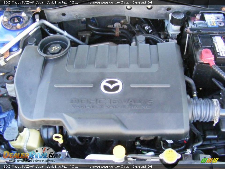 2003 Mazda MAZDA6 i Sedan Sonic Blue Pearl / Gray Photo #28