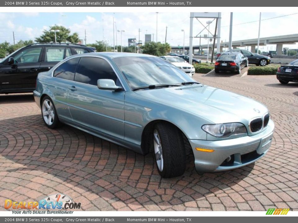 2004 BMW 3 Series 325i Coupe Grey Green Metallic / Black Photo #7