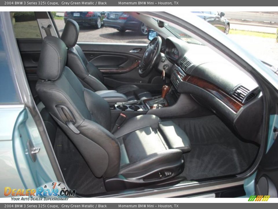 2004 BMW 3 Series 325i Coupe Grey Green Metallic / Black Photo #9