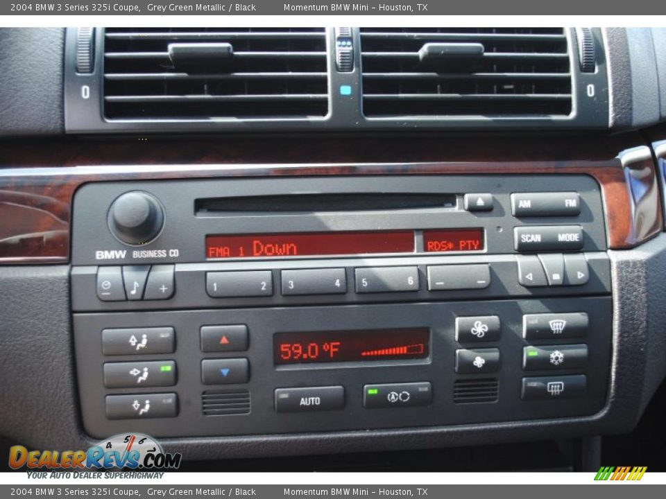 2004 BMW 3 Series 325i Coupe Grey Green Metallic / Black Photo #16