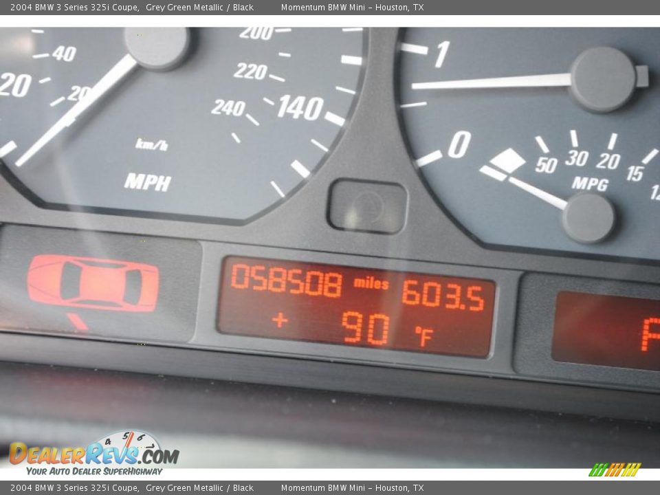 2004 BMW 3 Series 325i Coupe Grey Green Metallic / Black Photo #17