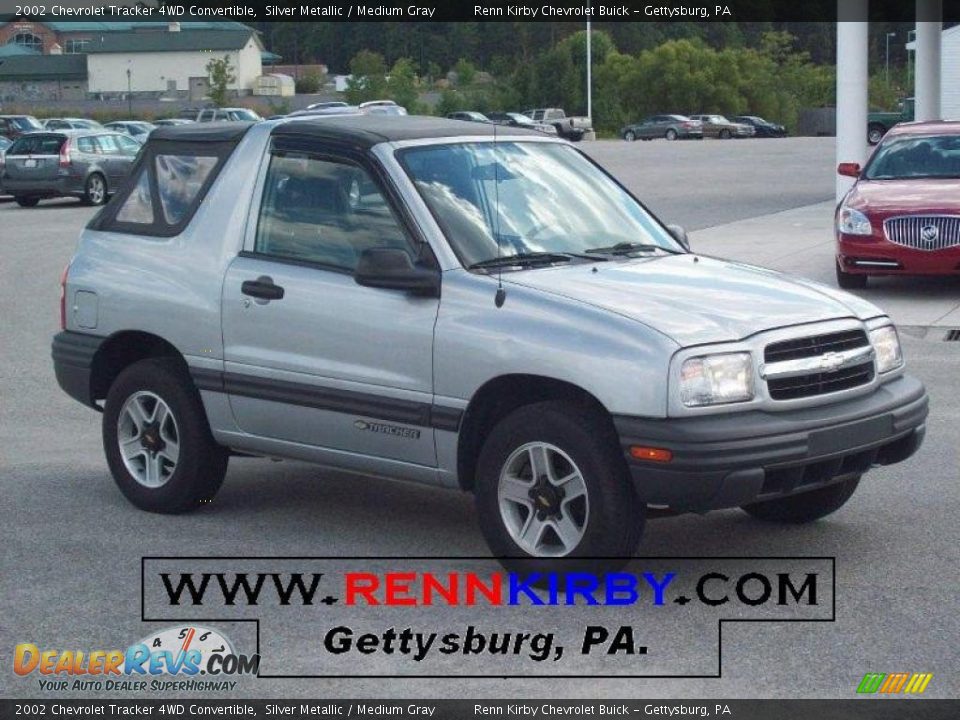 2002 Chevrolet Tracker 4WD Convertible Silver Metallic / Medium Gray Photo #1