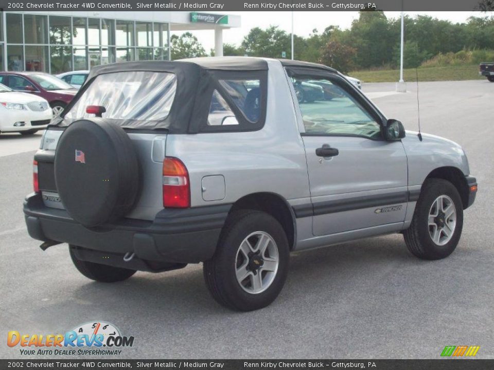 2002 Chevrolet Tracker 4WD Convertible Silver Metallic / Medium Gray Photo #12