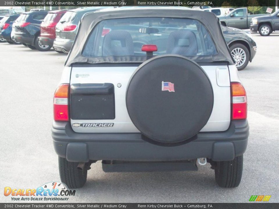 2002 Chevrolet Tracker 4WD Convertible Silver Metallic / Medium Gray Photo #14