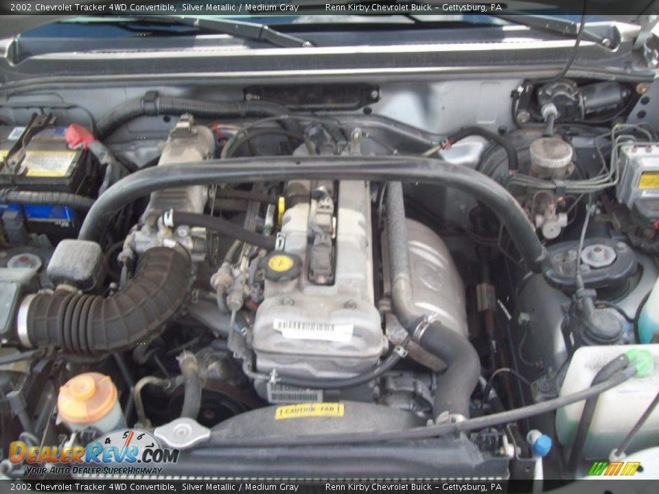 2002 Chevrolet Tracker 4WD Convertible Silver Metallic / Medium Gray Photo #16