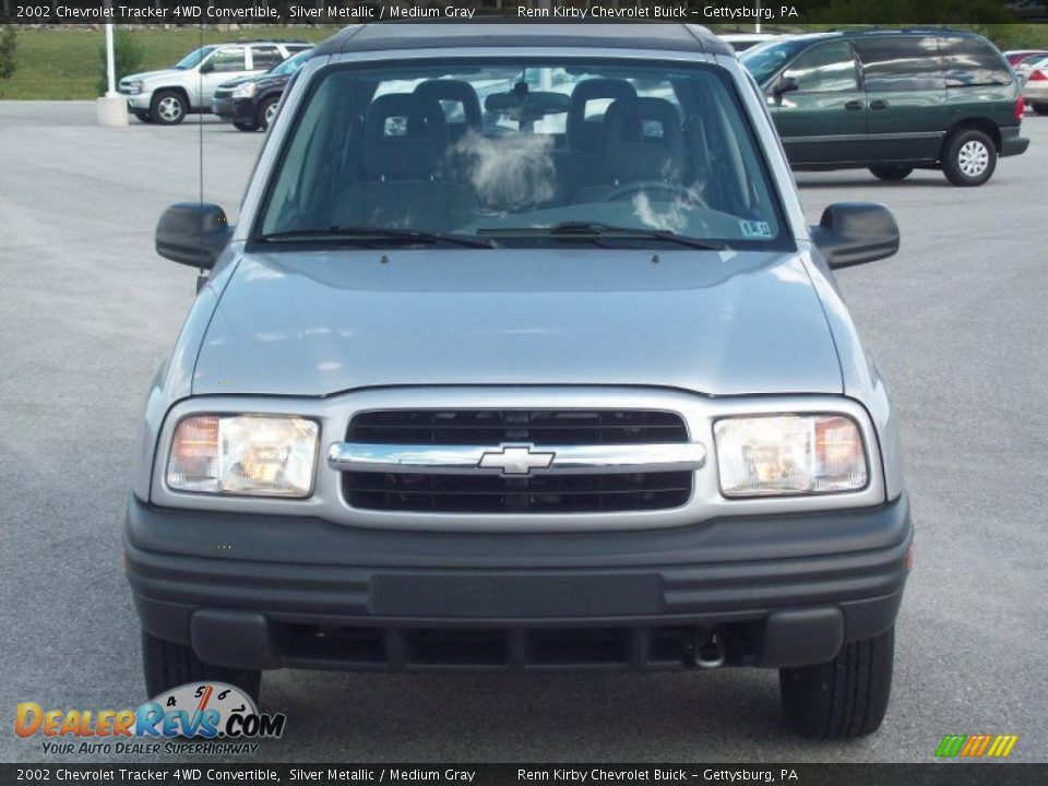 2002 Chevrolet Tracker 4WD Convertible Silver Metallic / Medium Gray Photo #18