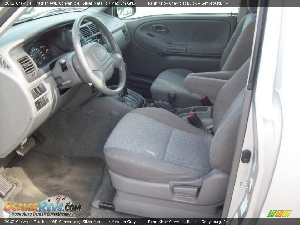2002 Chevrolet Tracker 4WD Convertible Silver Metallic / Medium Gray Photo #20