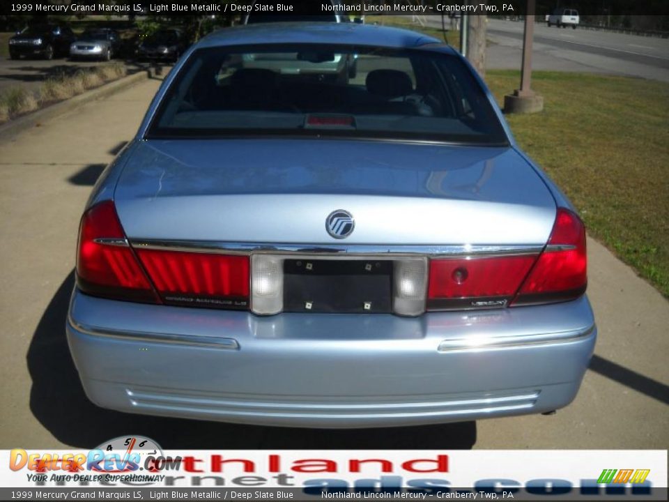 1999 Mercury Grand Marquis LS Light Blue Metallic / Deep Slate Blue Photo #3