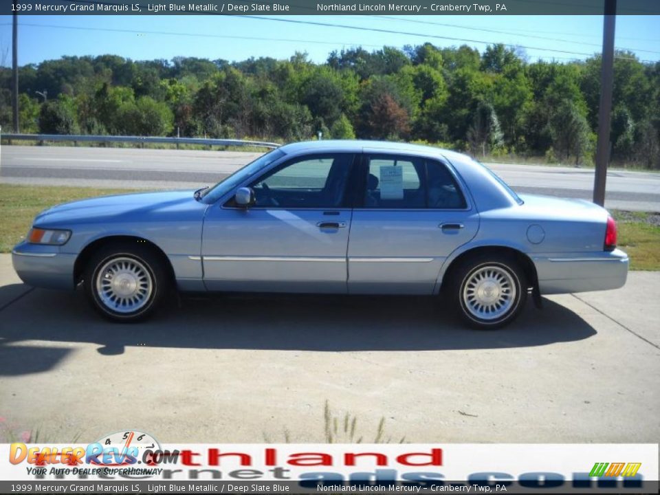 1999 Mercury Grand Marquis LS Light Blue Metallic / Deep Slate Blue Photo #5