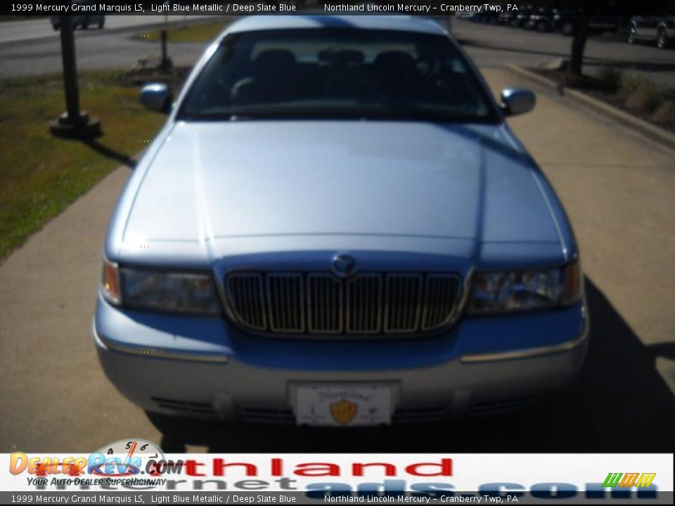 1999 Mercury Grand Marquis LS Light Blue Metallic / Deep Slate Blue Photo #14