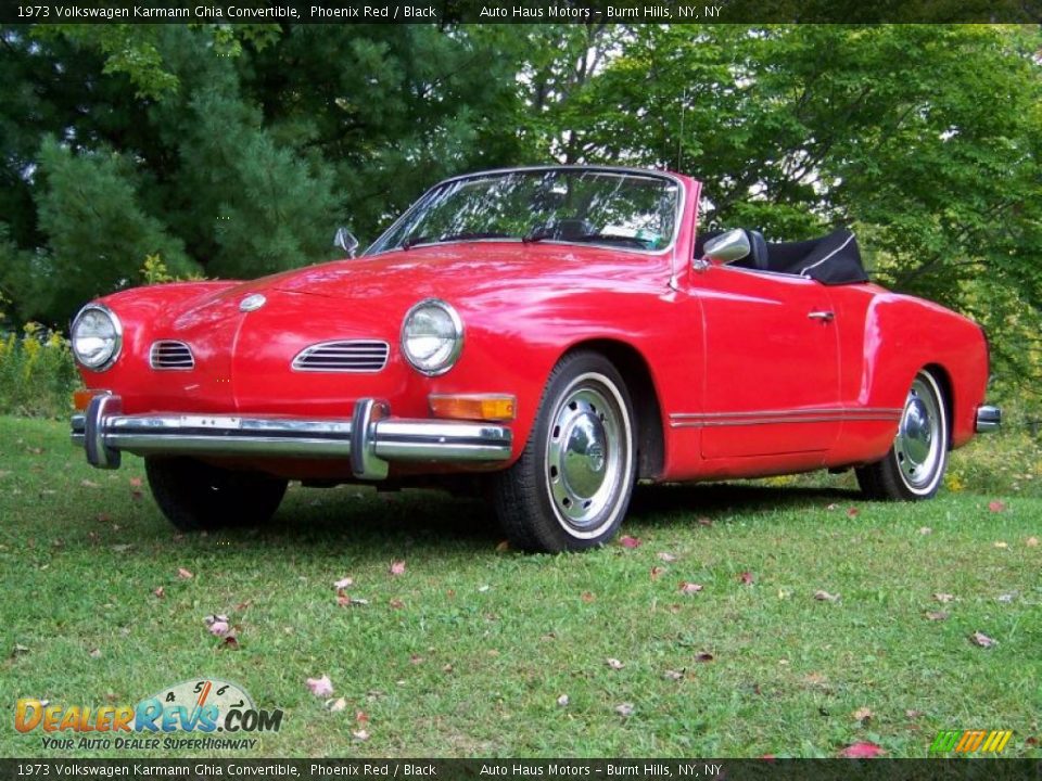1973 Volkswagen Karmann Ghia Convertible Phoenix Red / Black Photo #1