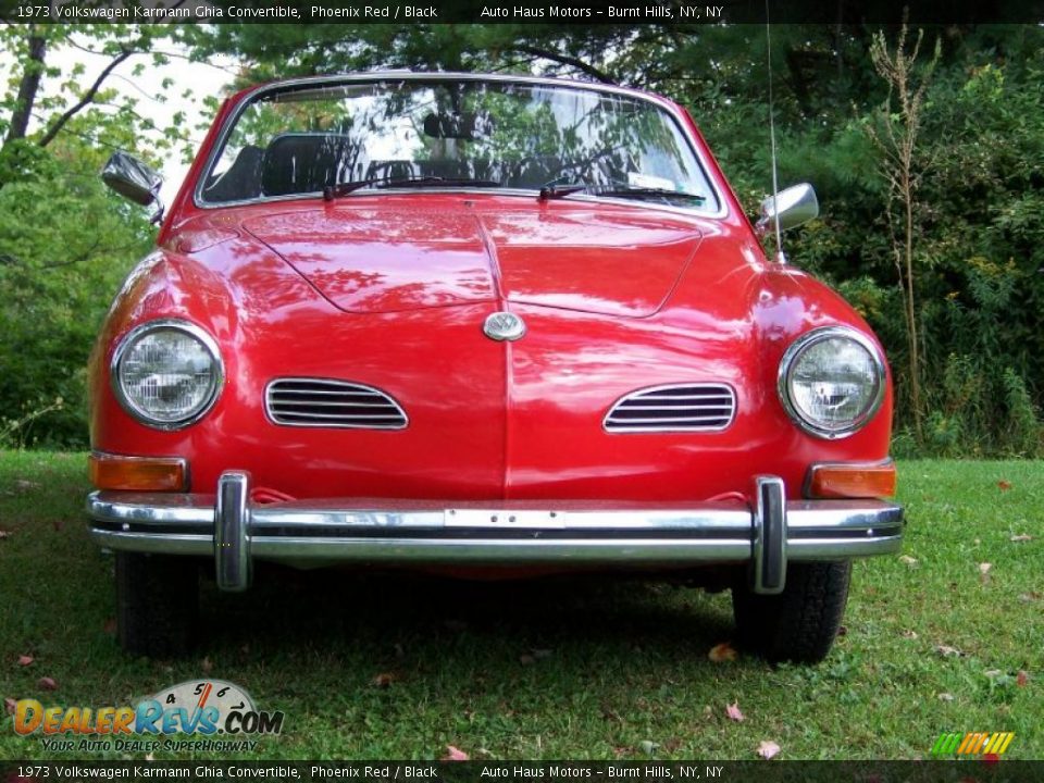 1973 Volkswagen Karmann Ghia Convertible Phoenix Red / Black Photo #2