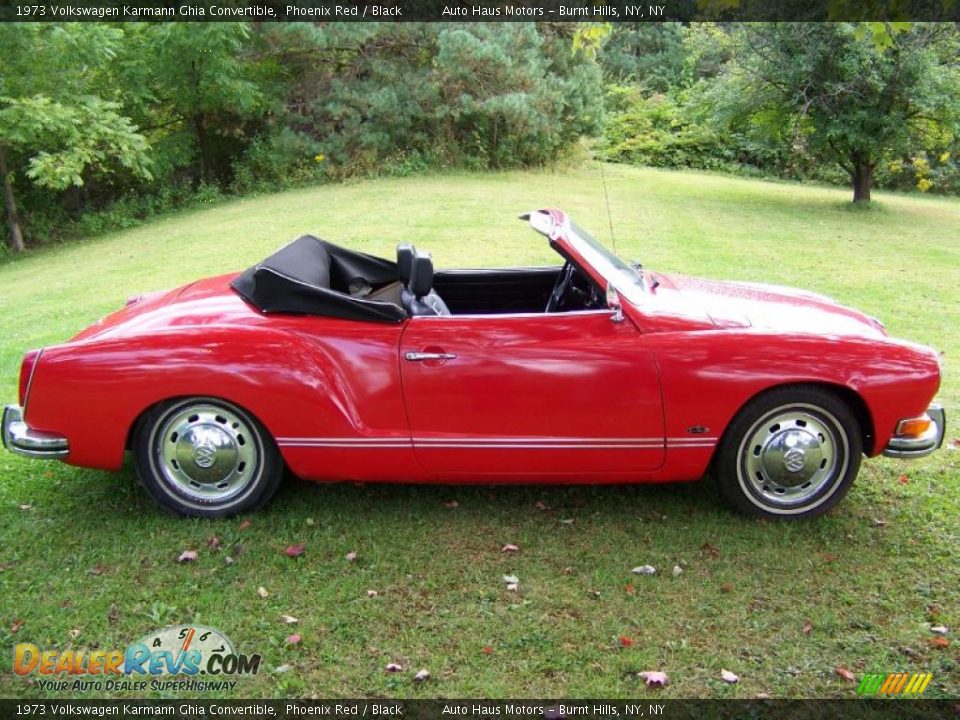 1973 Volkswagen Karmann Ghia Convertible Phoenix Red / Black Photo #4